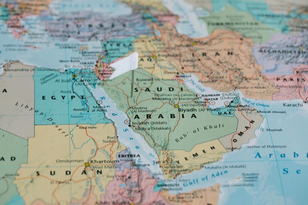 Landkarte von Saudi Arabien